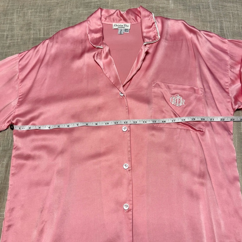 Christian Dior Vintage Dress Nightgown in Pink Monogram Size Size Medium - Picture 13 of 14